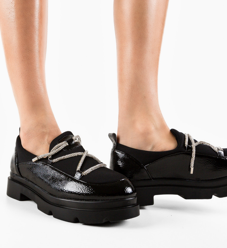 Pantofi Casual Dama Stayli Negri Eleganți - imagine 2