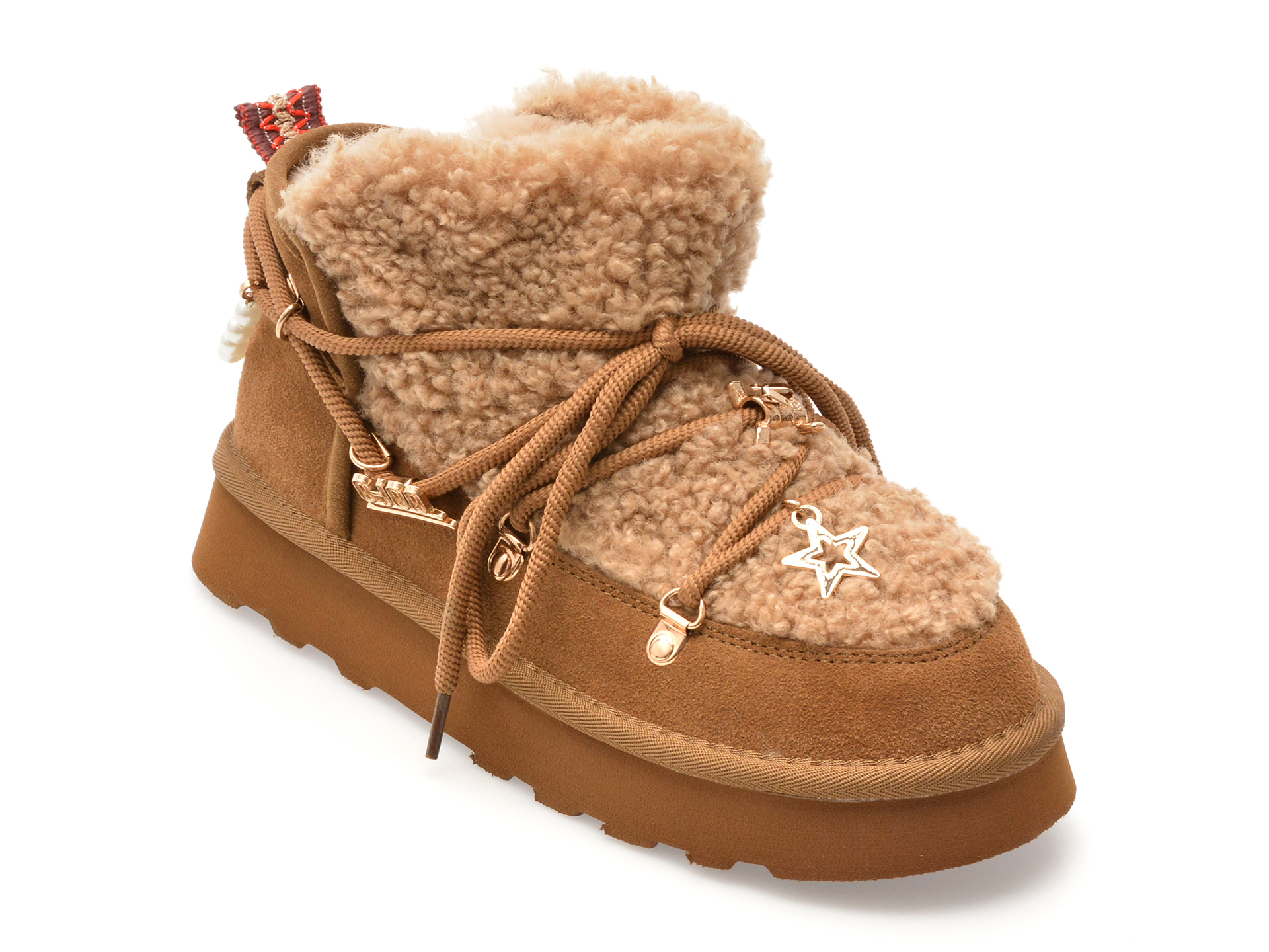 Ghete O-JOO BRITNEY FUR cu Piele Naturală