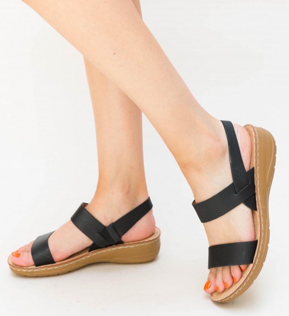 Sandale Barnet Negre - Eleganță și Confort - imagine 3