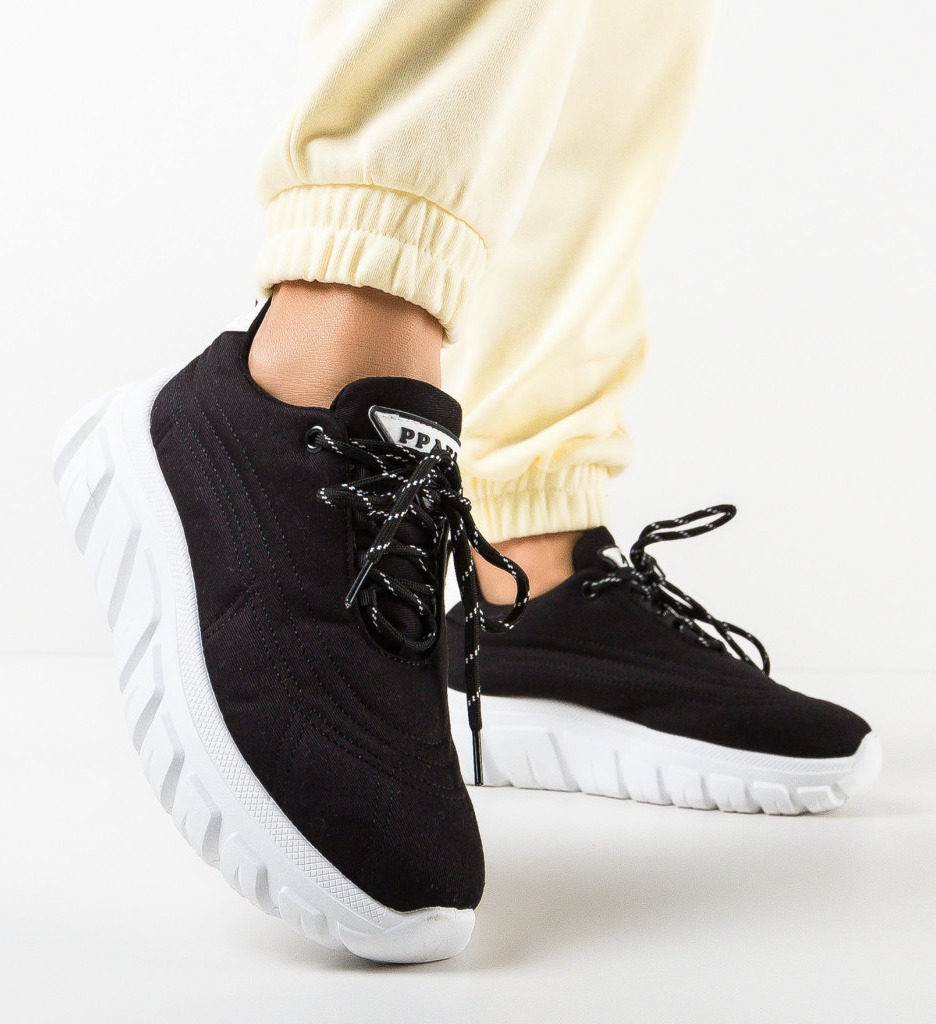 Sneakers Dama Aviana Negri - Confort și Stil Sportiv - imagine 2