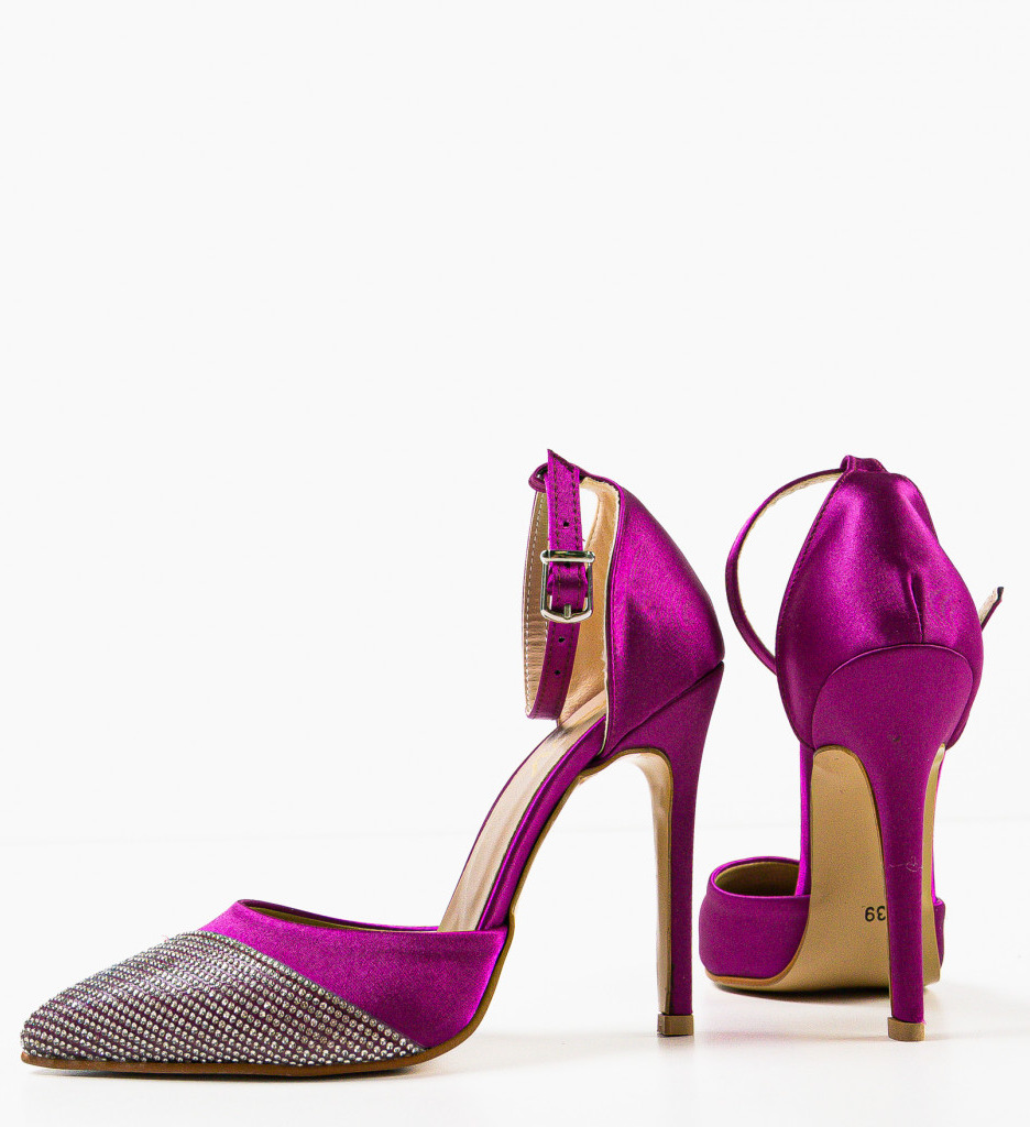 Pantofi cu Toc Mov Eleganți pentru Ocazii Speciale - imagine 5