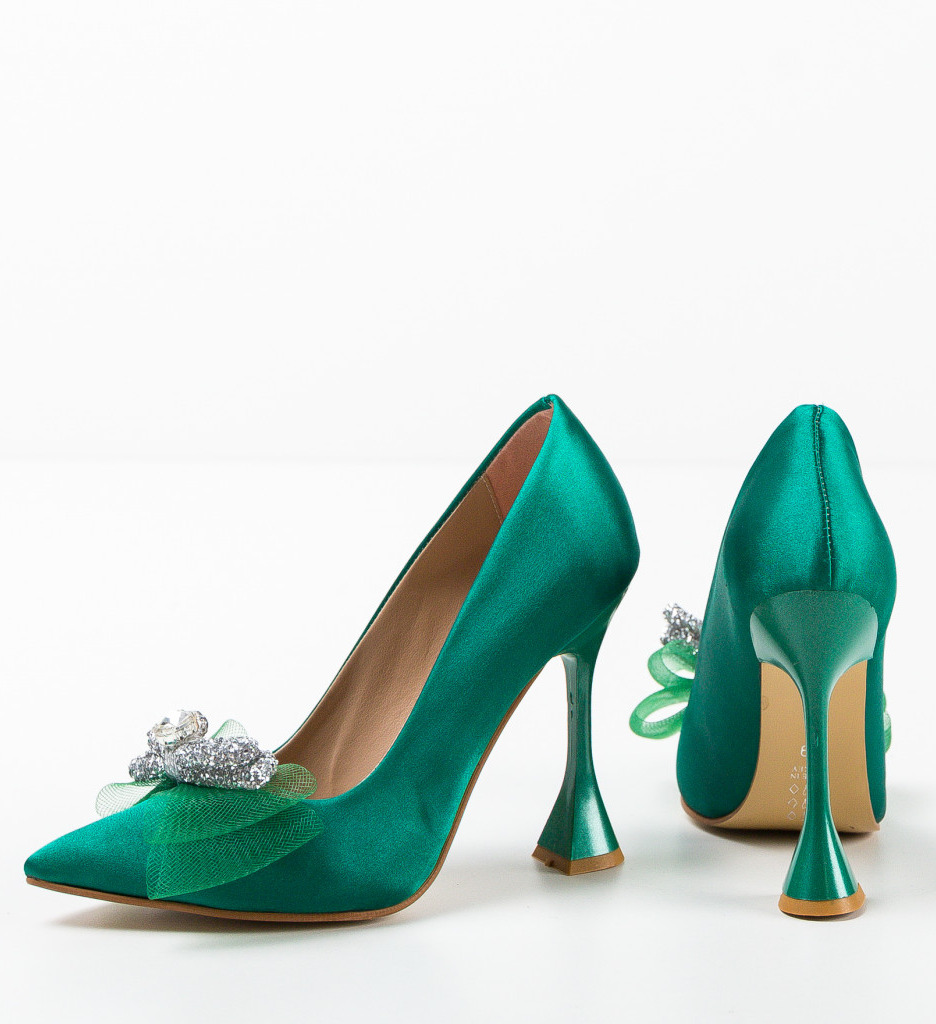 Pantofi cu Toc Oska Verzi | Eleganță Maximă - imagine 7
