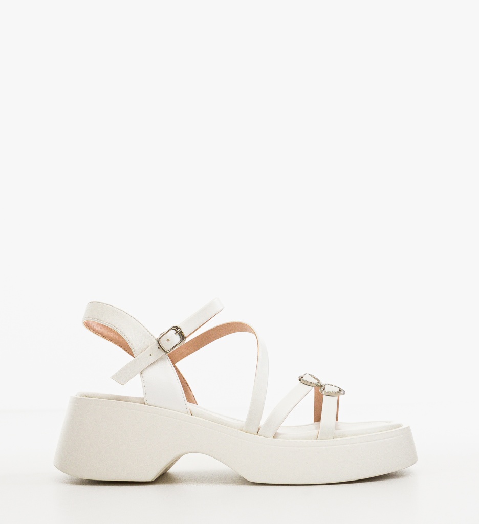 Sandale Dama Mininara Albe | Eleganță și Confort - imagine 3