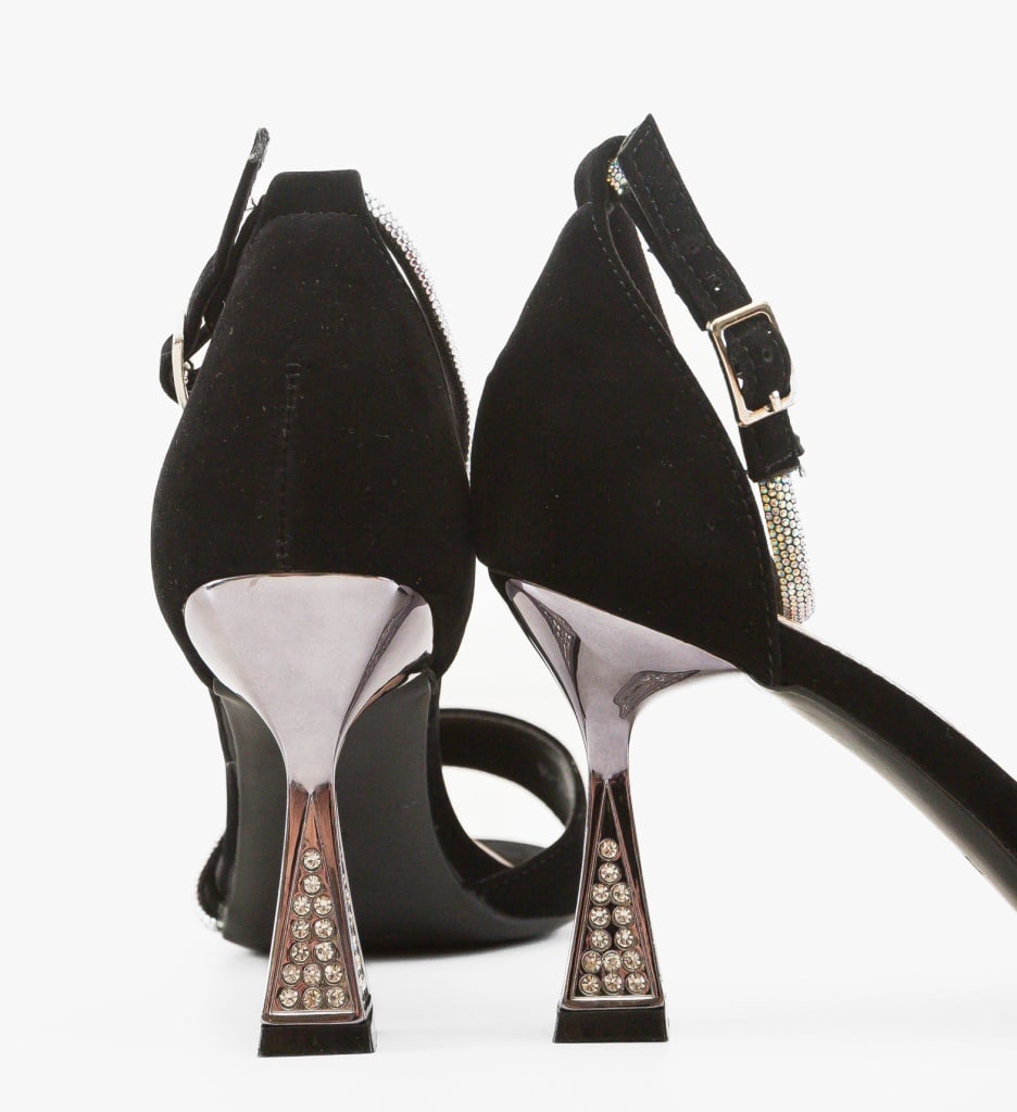 Sandale Dama Mrako Negre cu Toc Elegant - imagine 3