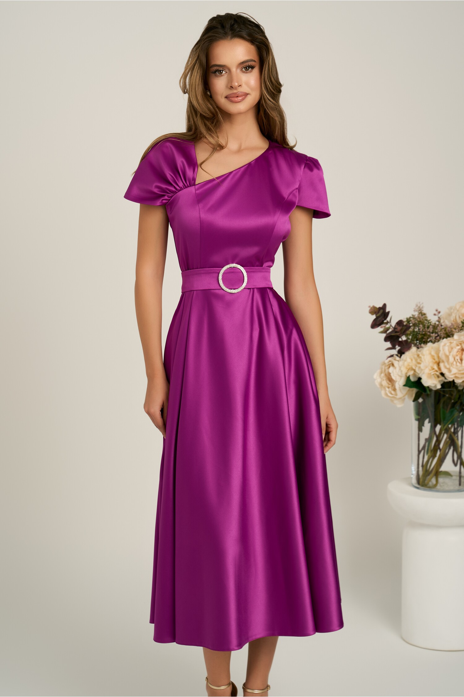 Rochie Midi Mov LaDonna - Eleganță și Stil