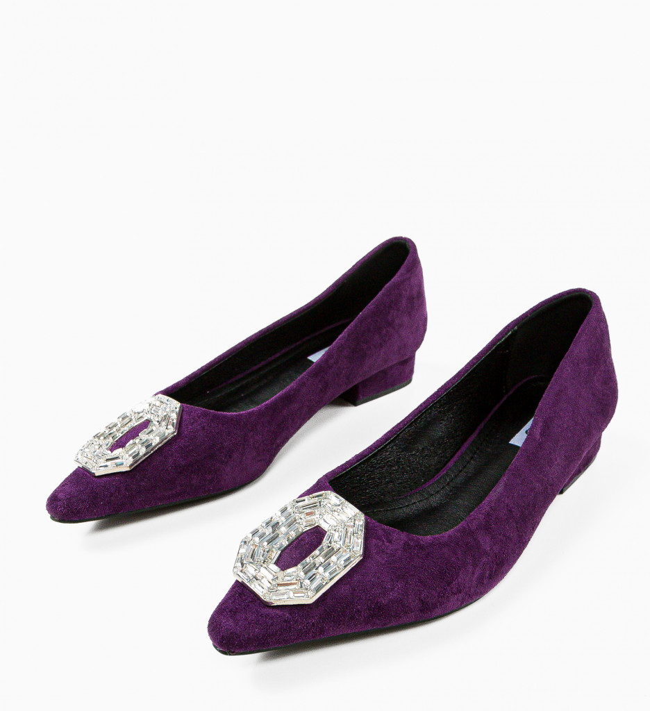 Pantofi Dama Bendo Mov Eleganți - imagine 5