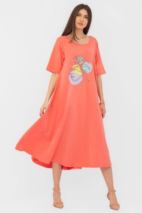 Rochie corai Pierino | Tricot bumbac elastic | L-XXL
