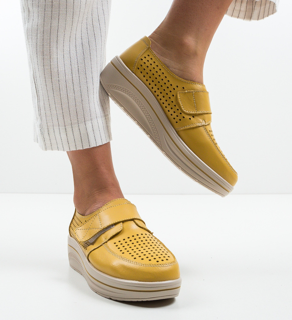 Pantofi Casual Galbeni | Stil și Confort Zilnic - imagine 3