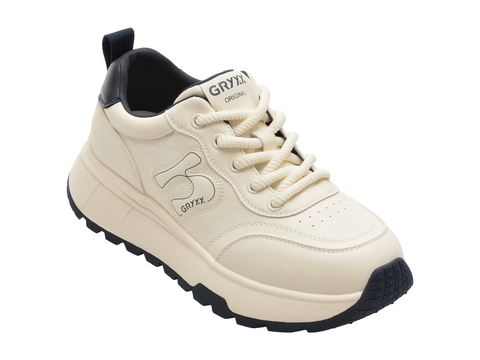 Pantofi Sport GRYXX 766 Piele Naturală Albă