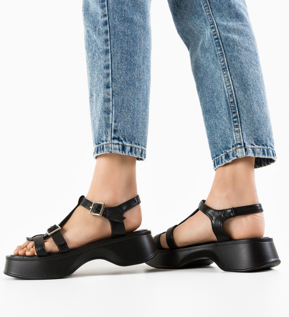 Sandale Dama Dixie Negre | Eleganță Maximă - imagine 3