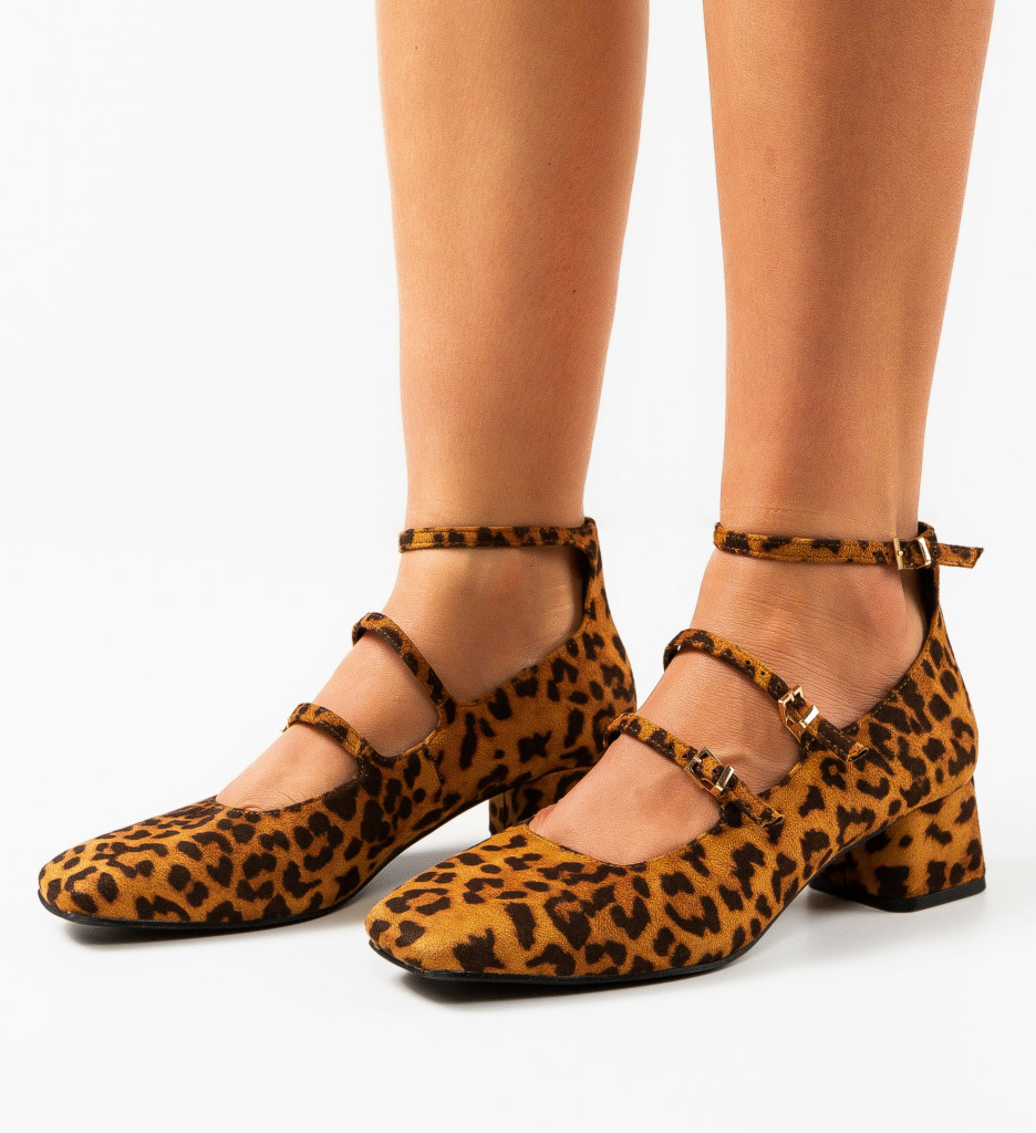 Pantofi Dama Maci Animal Print | Toc Eleganț - imagine 4
