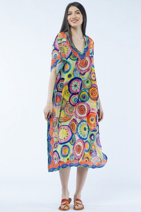 Rochie poncho mandale Shopika | Eleganță tropicală