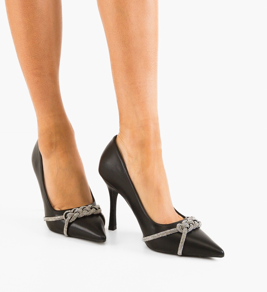 Pantofi Stiletto Abrams Negri - Eleganță Maximă