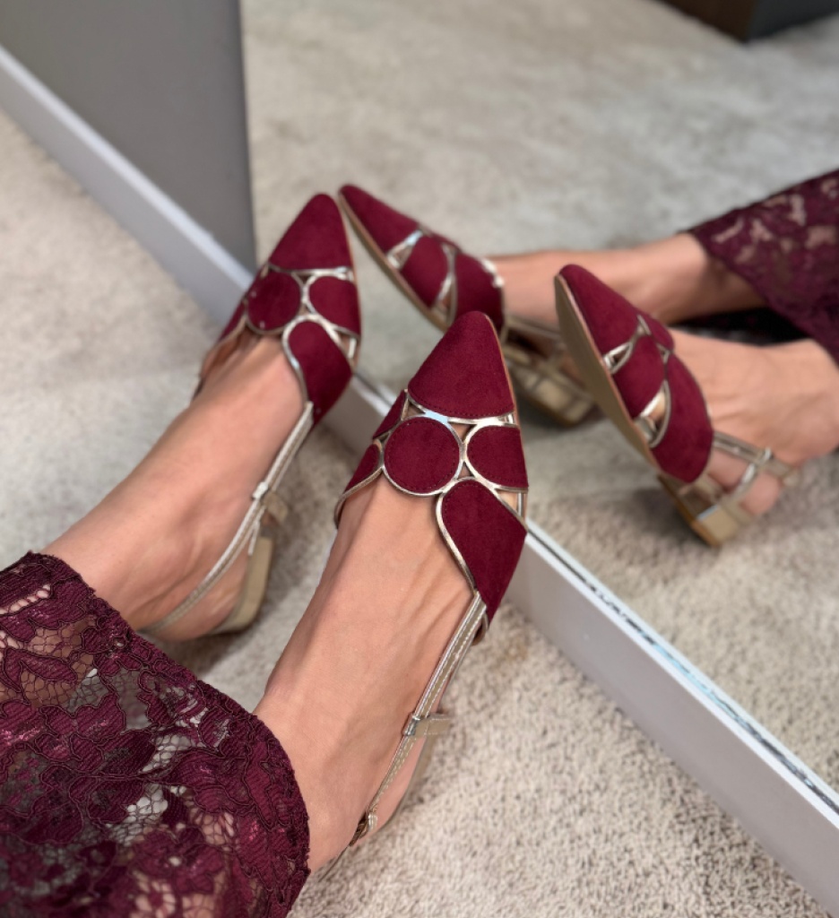 Pantofi Dama Xquenda Grena Eleganți - imagine 4