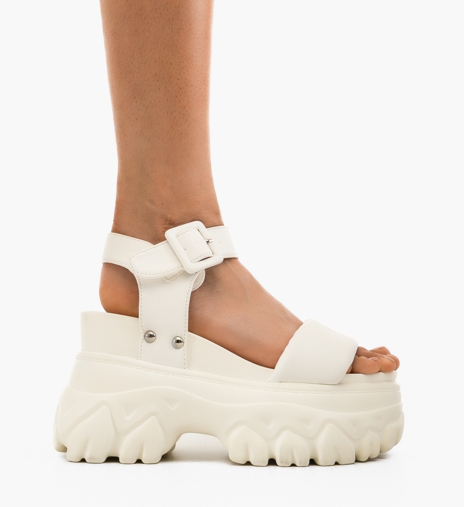 Platforme Dama Glanhe Albe | Stil si Confort - imagine 5
