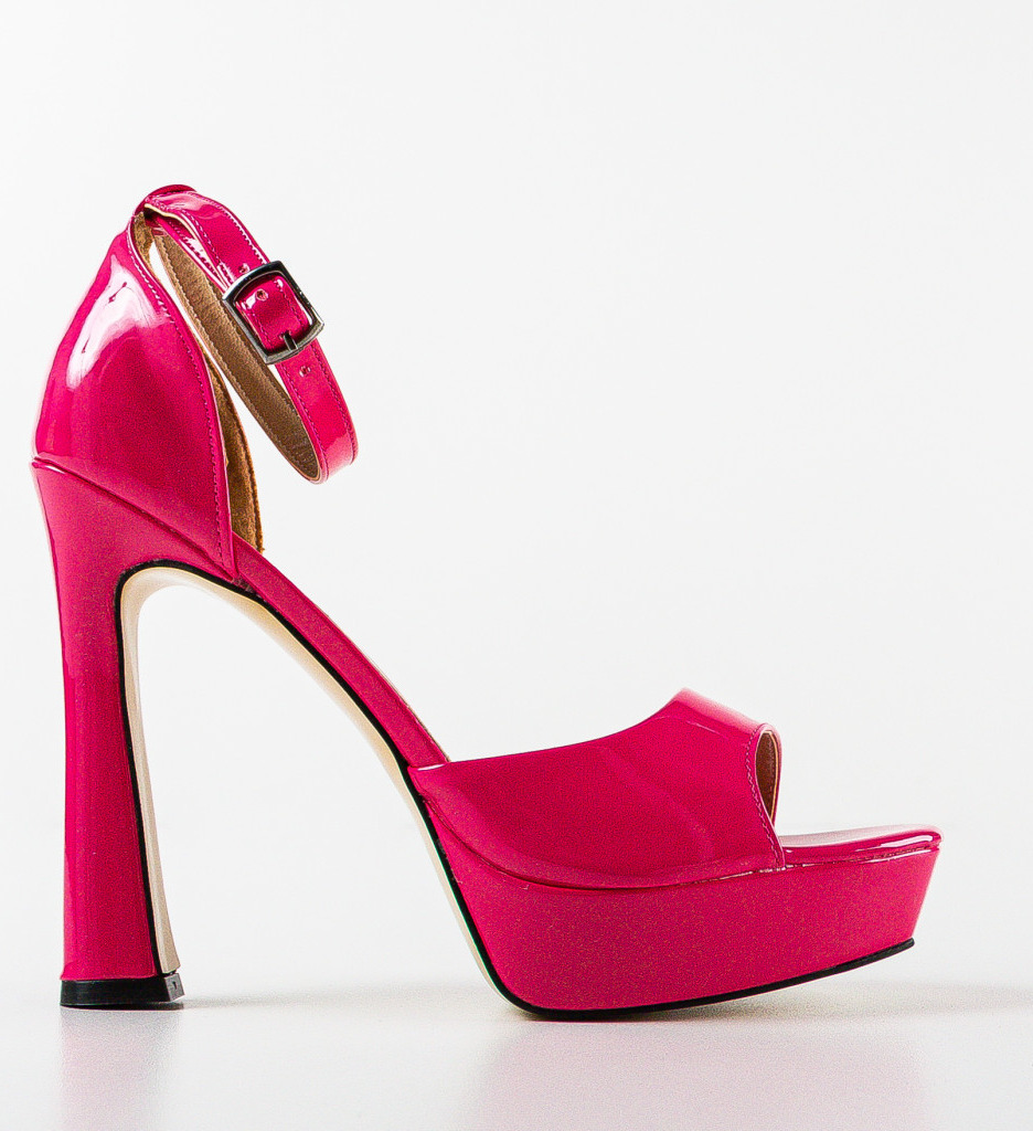 Sandale Nalaka Fuchsia cu Toc Elegante - imagine 4