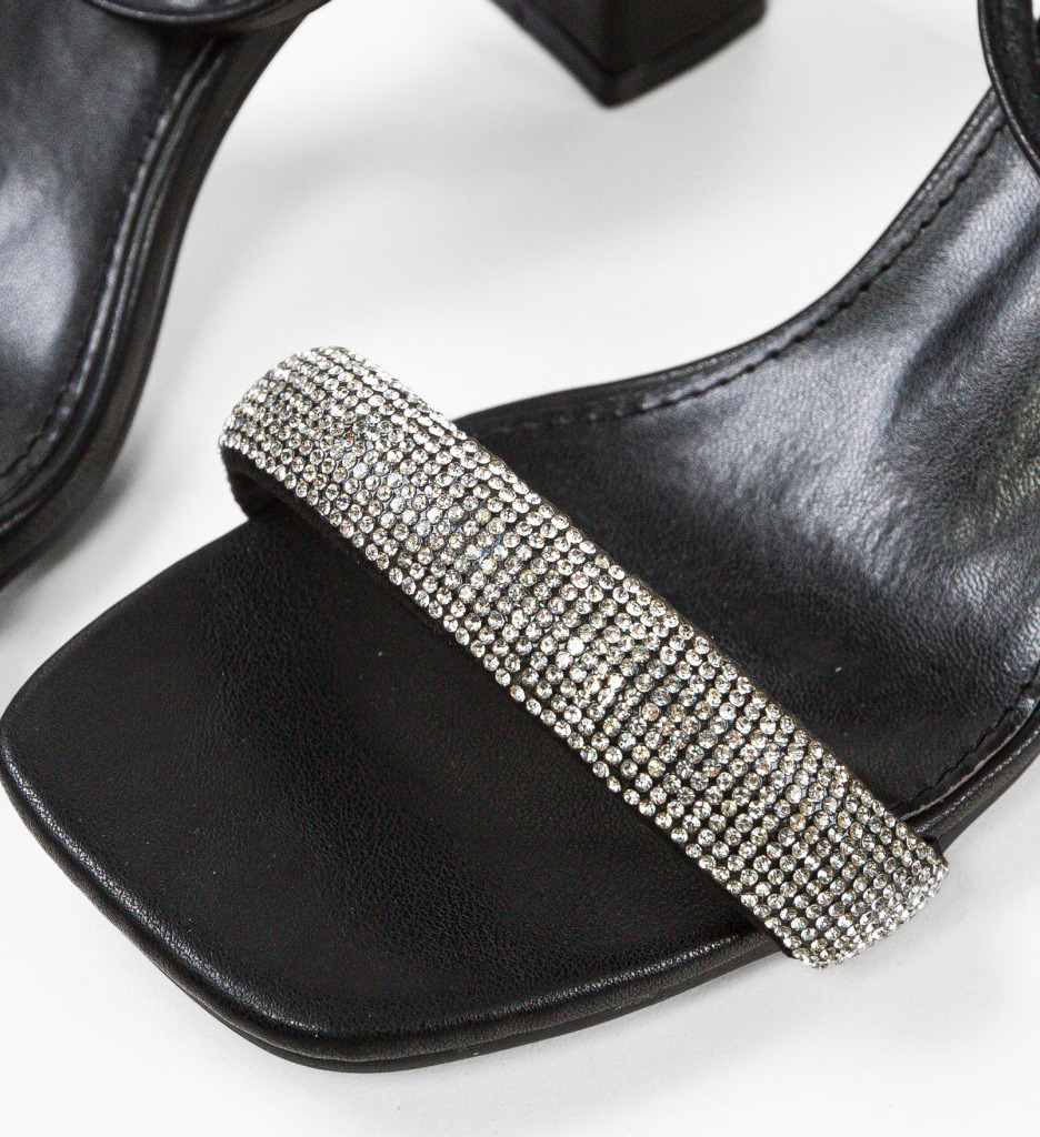 Sandale cu Toc Aqsa Negre - Eleganță și Stil - imagine 5