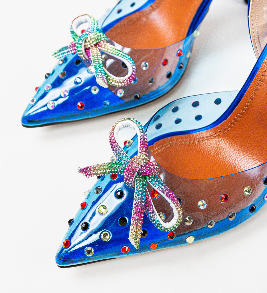 Pantofi cu Toc Karambol Albastri | Eleganță și Stil - imagine 5