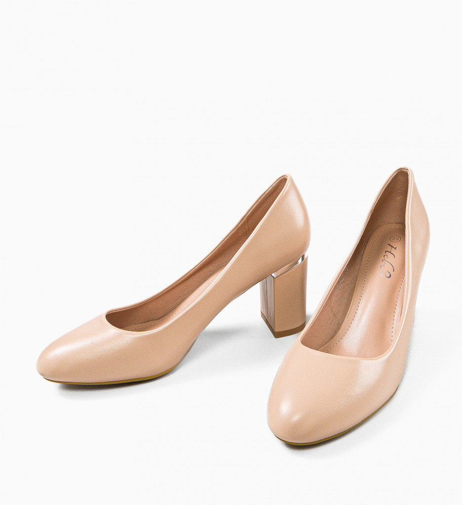 Pantofi cu Toc Eleganți Ryouta Bej - imagine 3