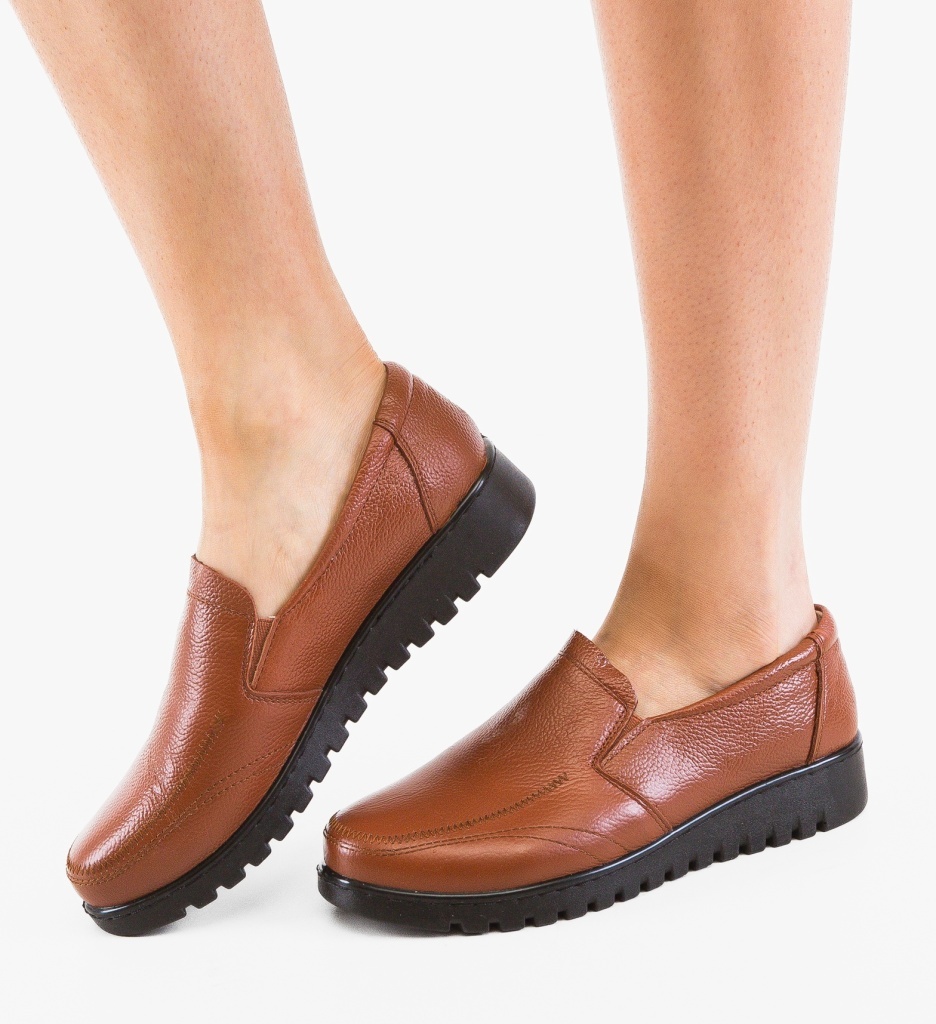 Pantofi Casual Gherghy Camel Eleganți