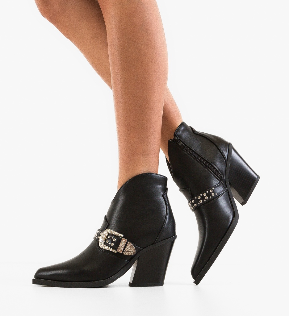 Botine Dama Leigh Negre - Eleganță și Confort - imagine 3