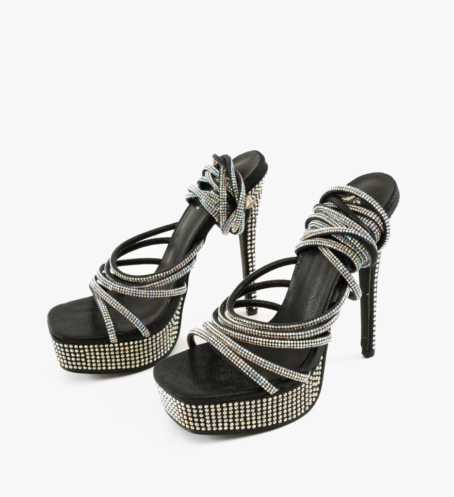 Sandale Wade cu toc negre - Eleganță și stil - imagine 4