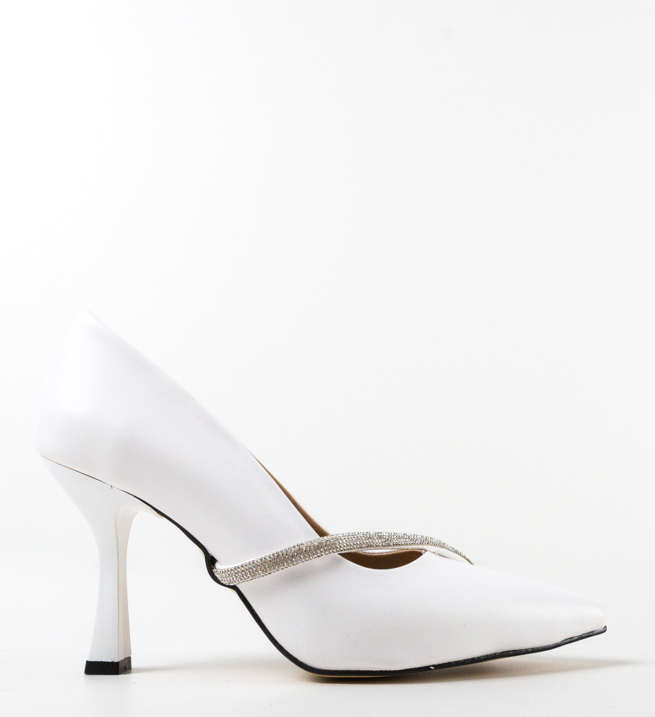 Pantofi cu Toc Kimol Albi - Eleganță Asigurată - imagine 4