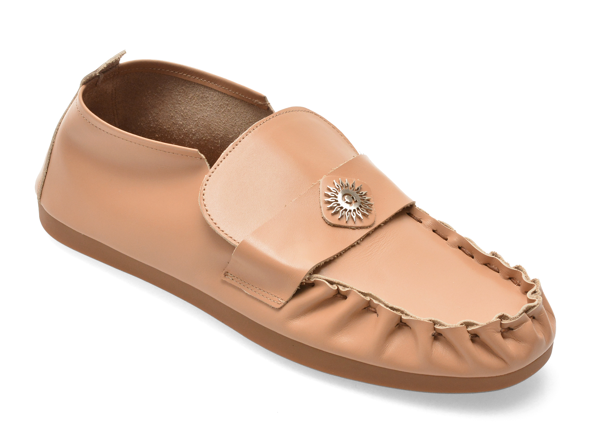 Mocasini GRYXX Bej din Piele Naturală