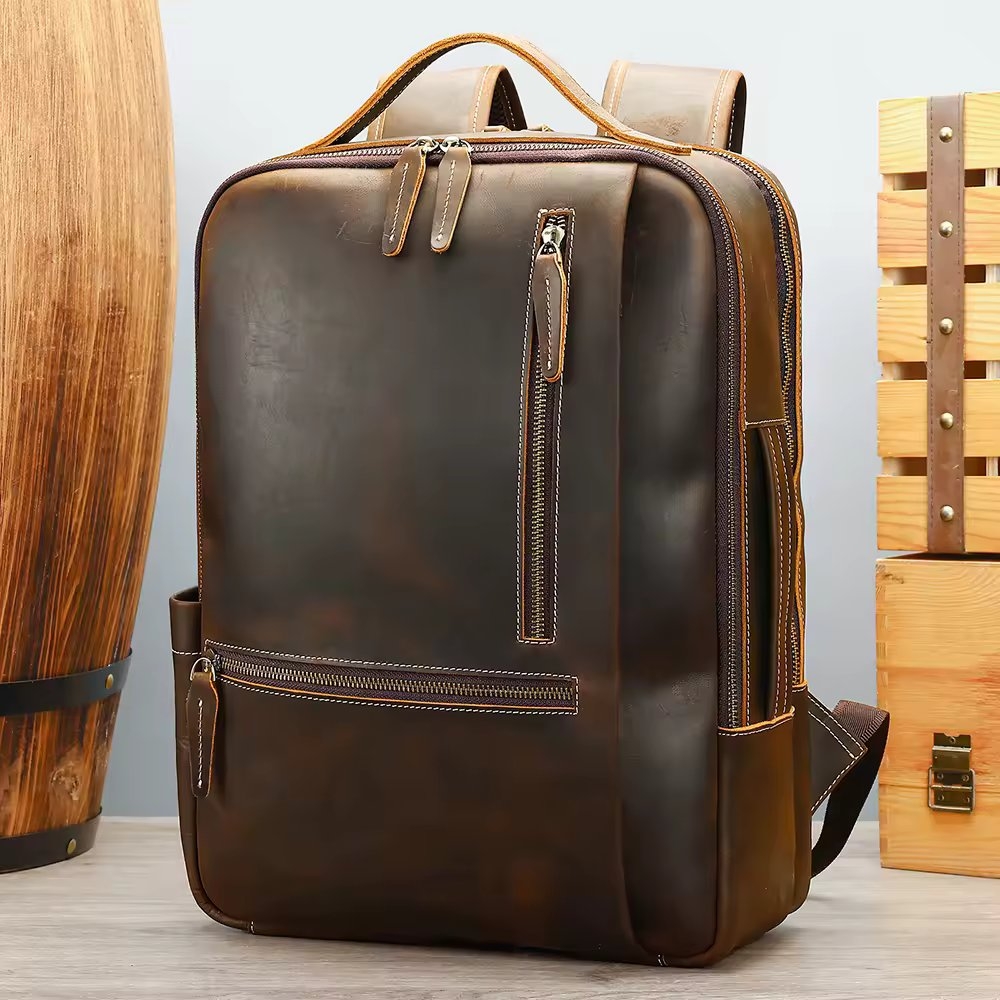 Rucsac Barbati Piele Naturala Delis Zadiel GT3317 - imagine 5