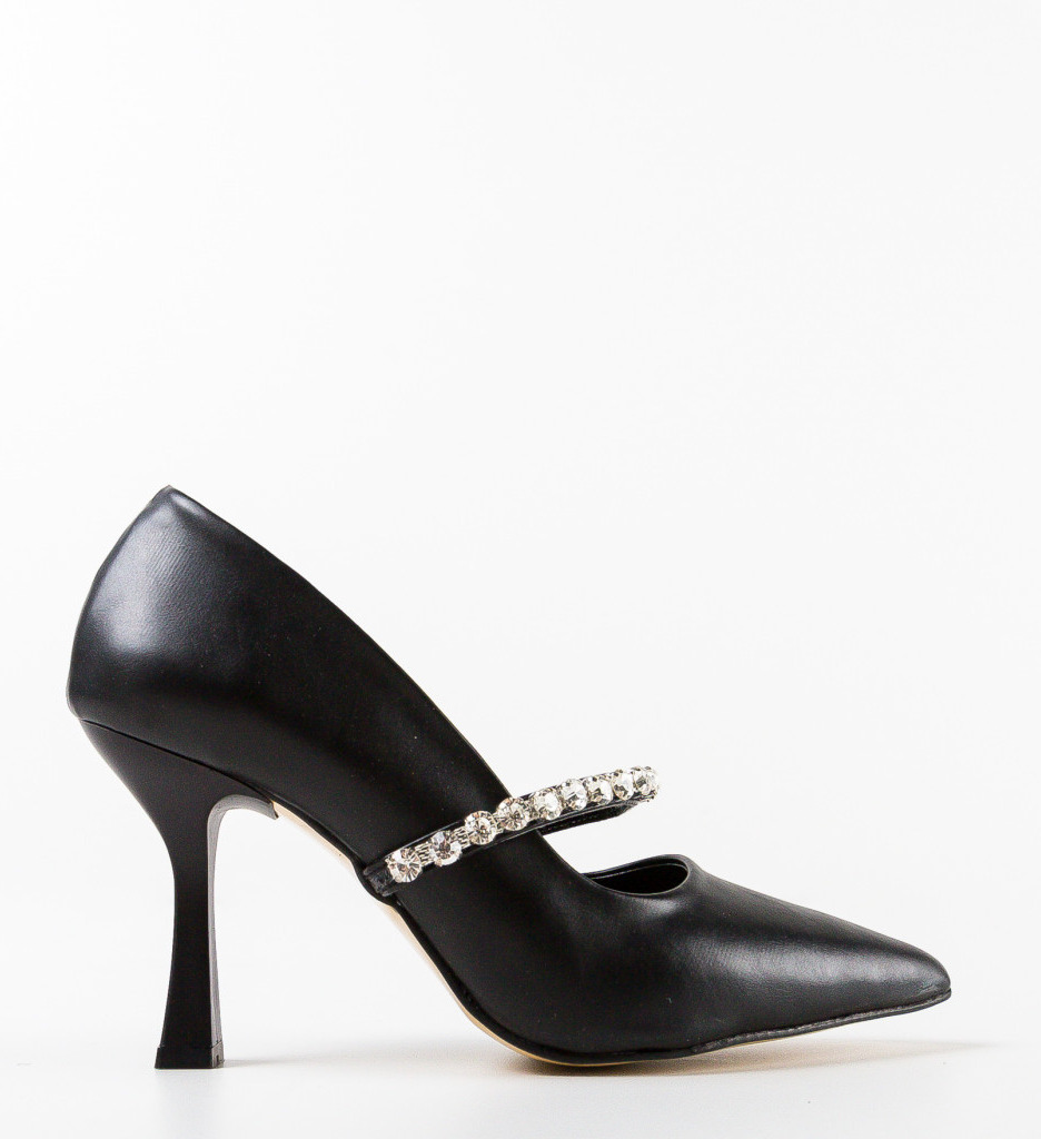 Pantofi Dama Gaviro Negri cu Toc Eleganți - imagine 4