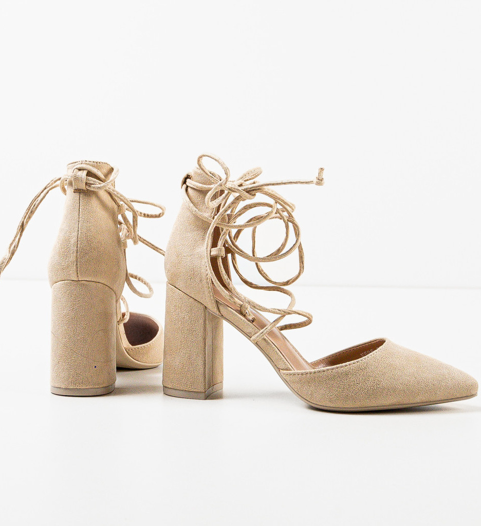 Pantofi Chelsea Dama Bej Eleganți - imagine 7