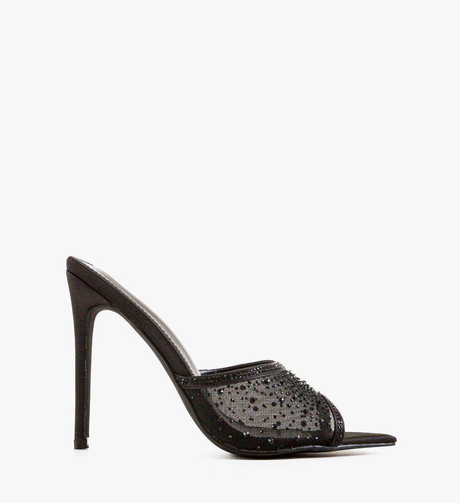 Șaboti Dama Muandy Negri cu Toc Eleganți - imagine 5