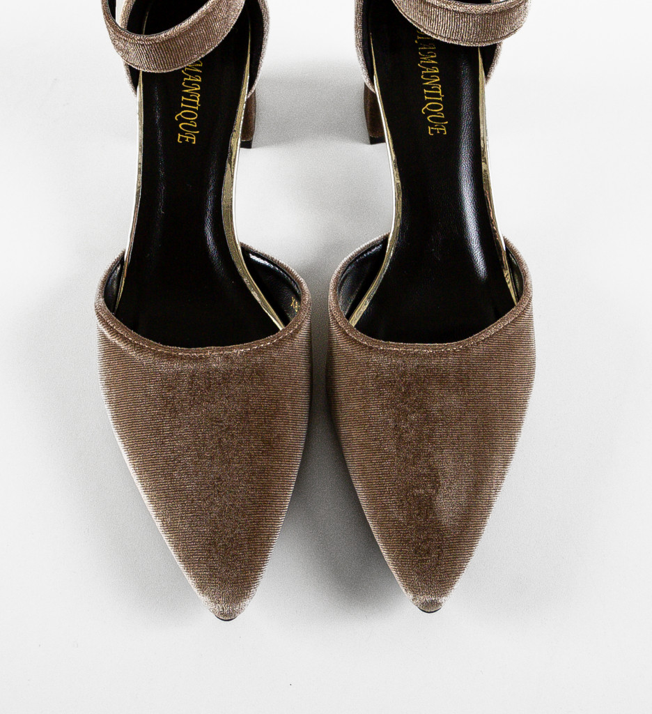 Pantofi cu Toc Saif Khaki - Eleganță și Stil - imagine 11