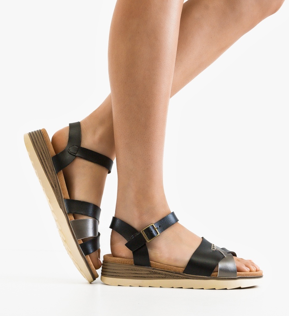 Sandale Dama Lelik Negre Elegante - imagine 2