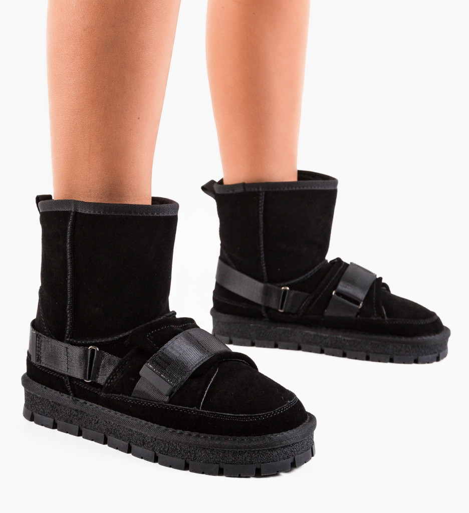 Cizme Ug Niozel Negre - Confort Termic - imagine 2