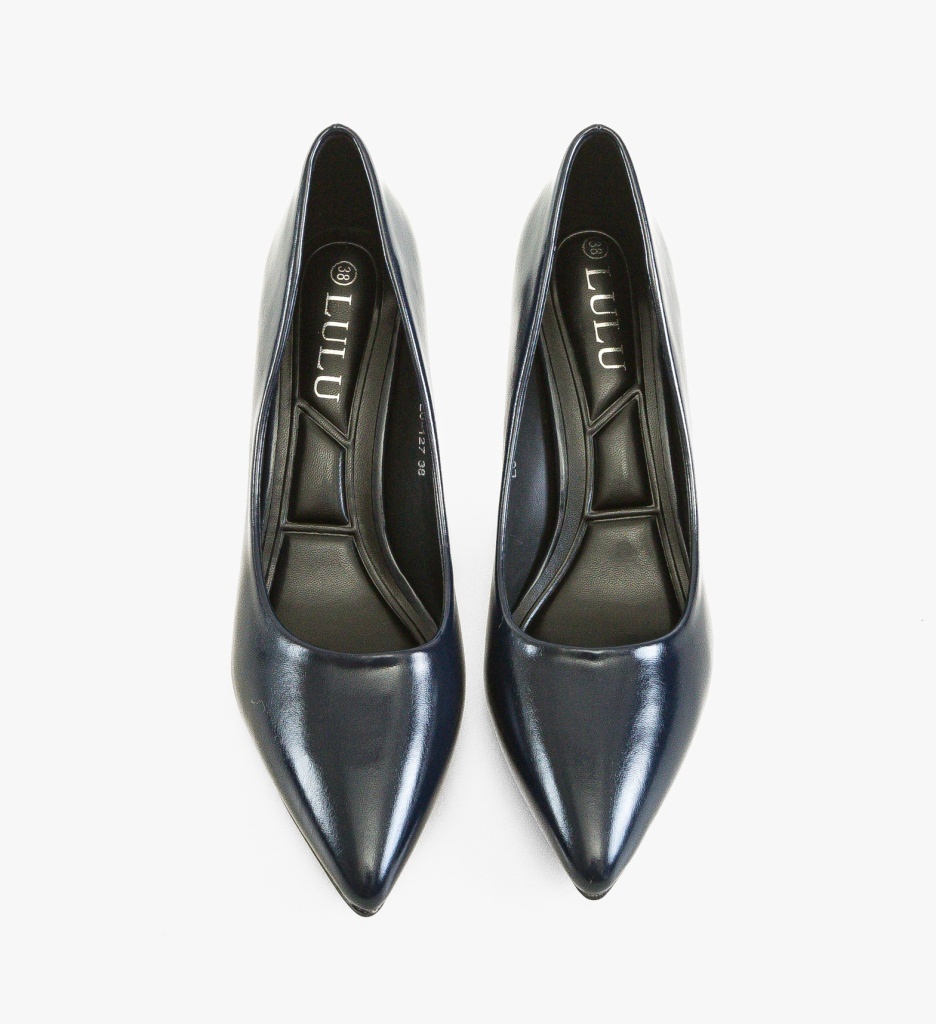 Pantofi dama Hamilton Bleumarin cu toc elegant - imagine 2
