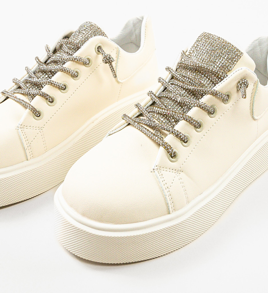 Sneakers Dama Laro Bej | Confort și Stil - imagine 7