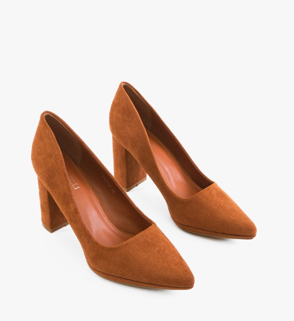 Pantofi Camel cu Toc - Eleganta Asigurata - imagine 5
