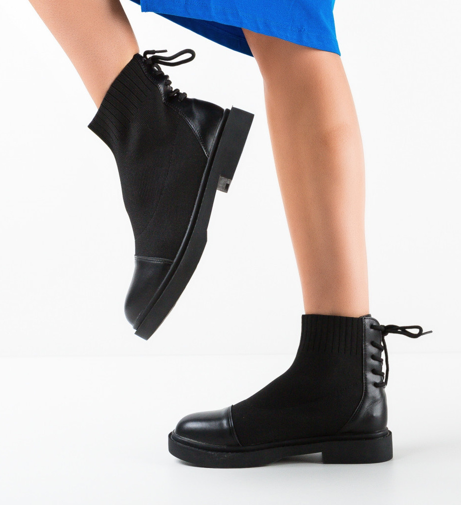 Ghete Dama Vhagar Negre - Eleganță și Stil Urban - imagine 5