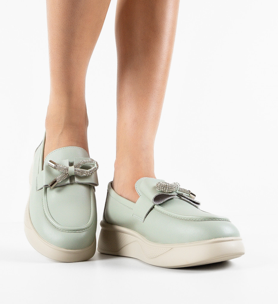 Pantofi Casual Dama Eacona Verzi | Confort și Stil - imagine 2