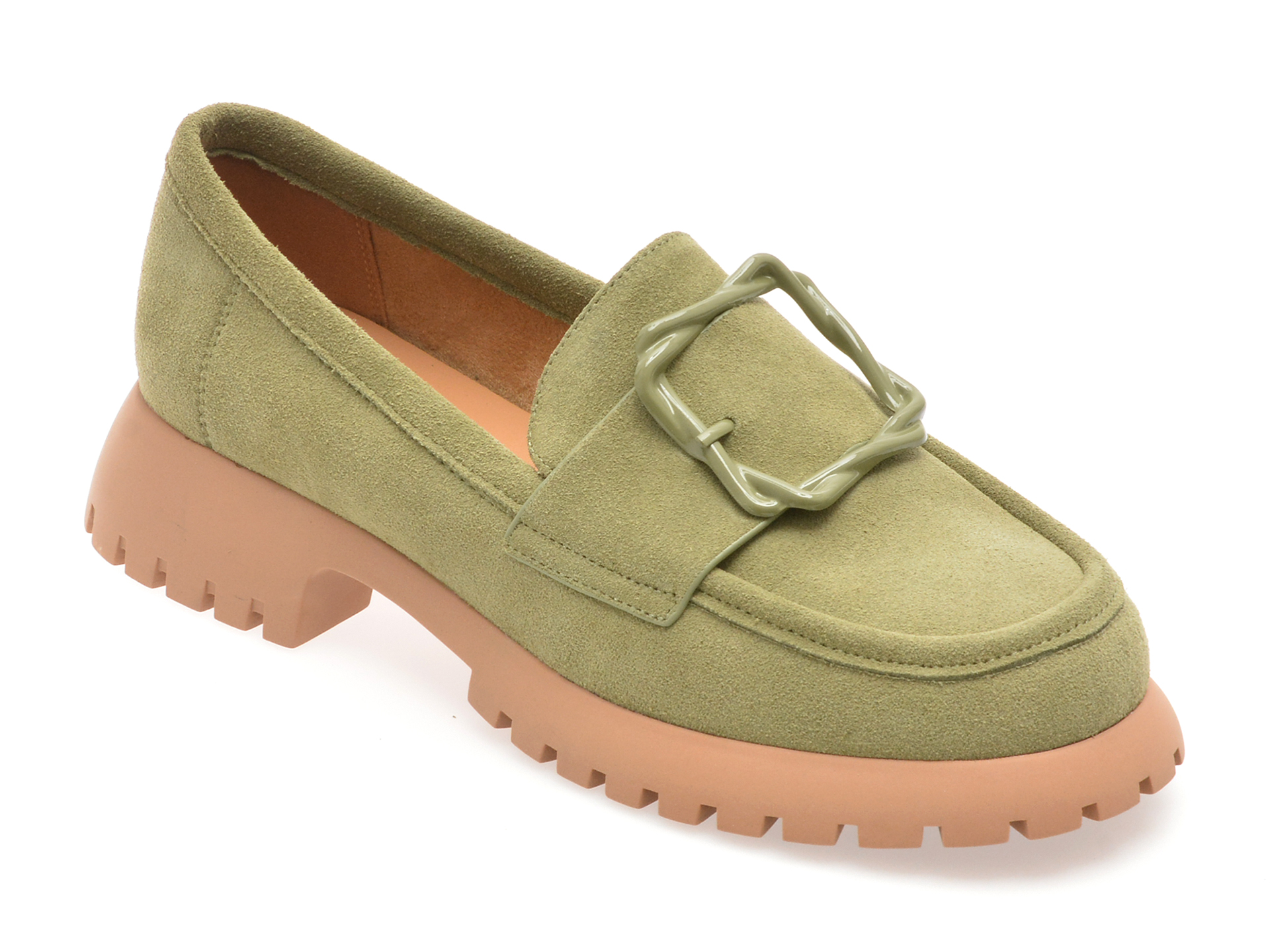 Mocasini EPICA Verde Piele - Stil & Confort