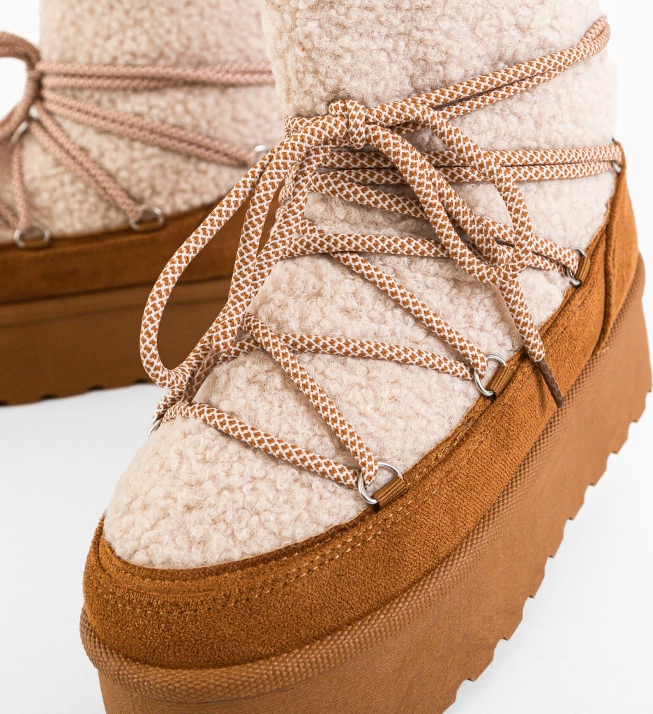 Ghete Dama Kmile Camel | Eleganta si Confort - imagine 4