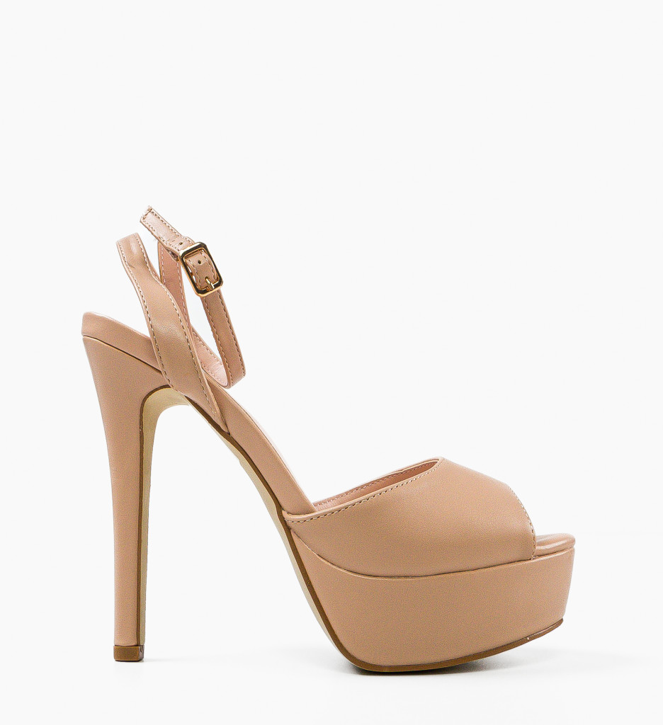 Sandale cu Toc Thyrza Nude - Eleganță și Confort - imagine 5