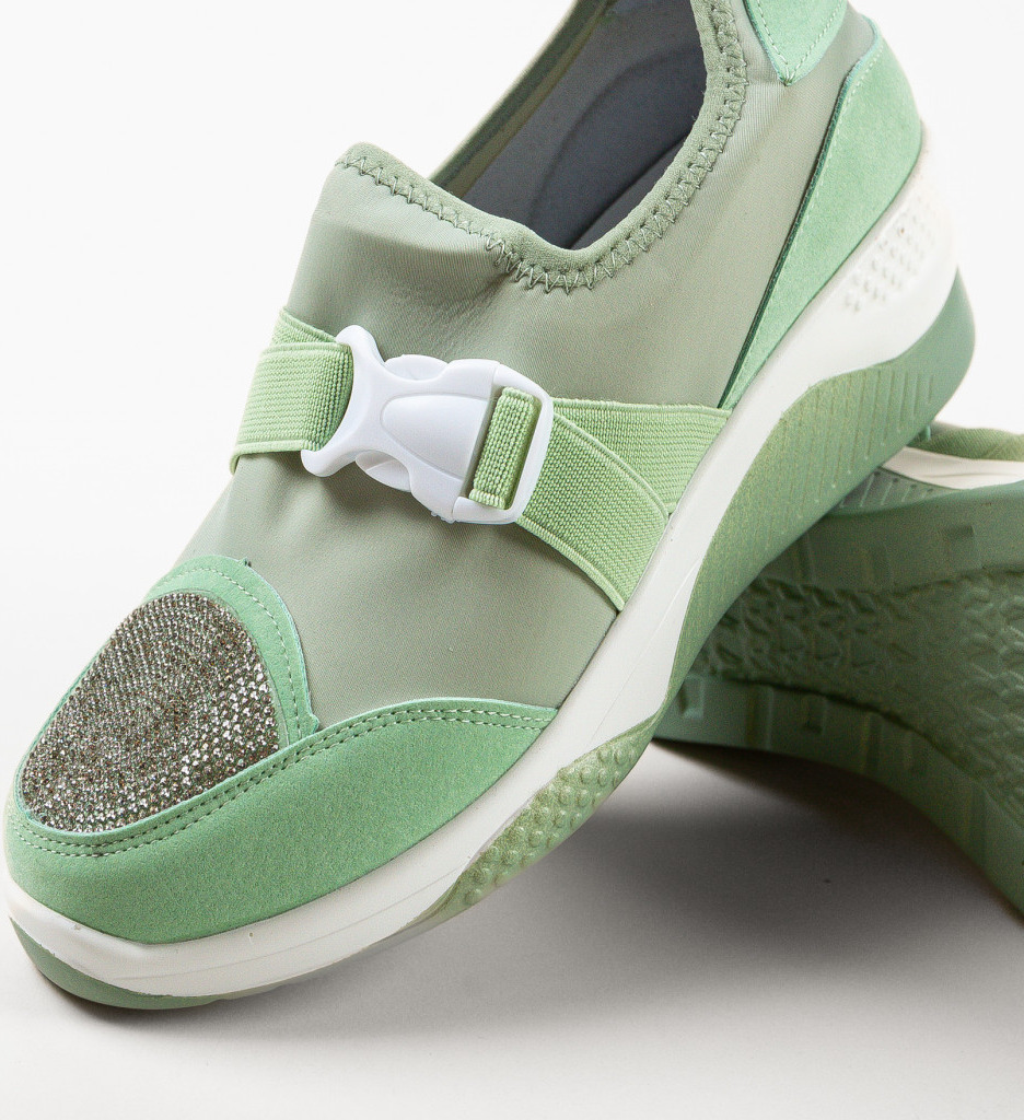 Sneakers Dama Tensive Verzi - Stil și Confort - imagine 6