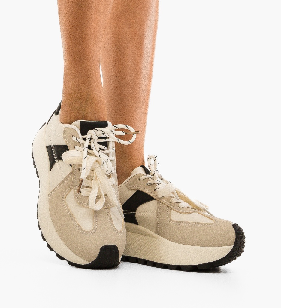 Sneakers Dama Kanne Bej - Confort și Stil - imagine 3