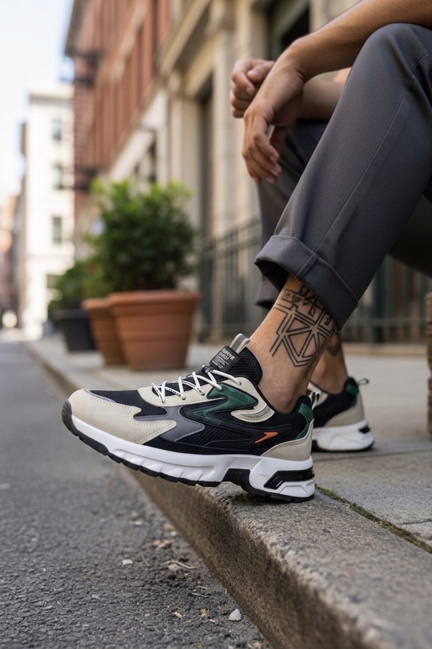 Adidasi Casual Verzi Barbati - Confort & Stil - imagine 2
