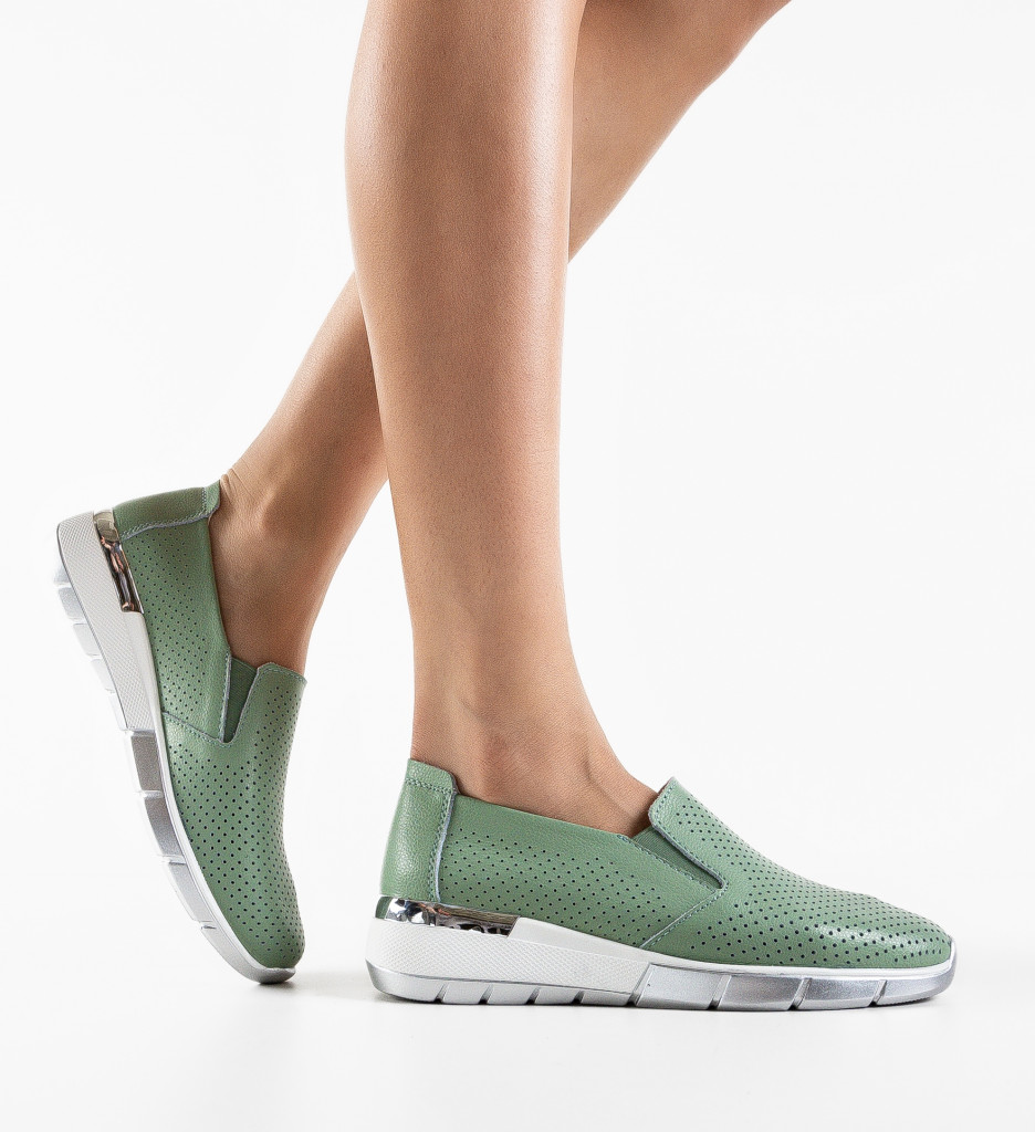Pantofi Casual Pufine Verzi - Confort & Stil - imagine 2