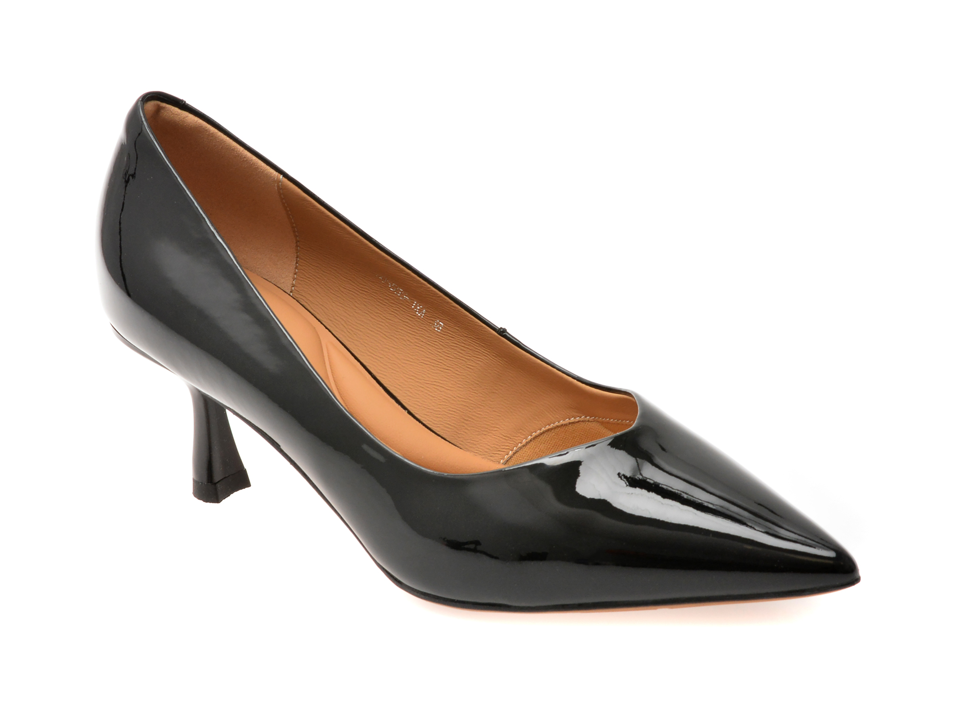 Pantofi EPICA negri din piele lacuită