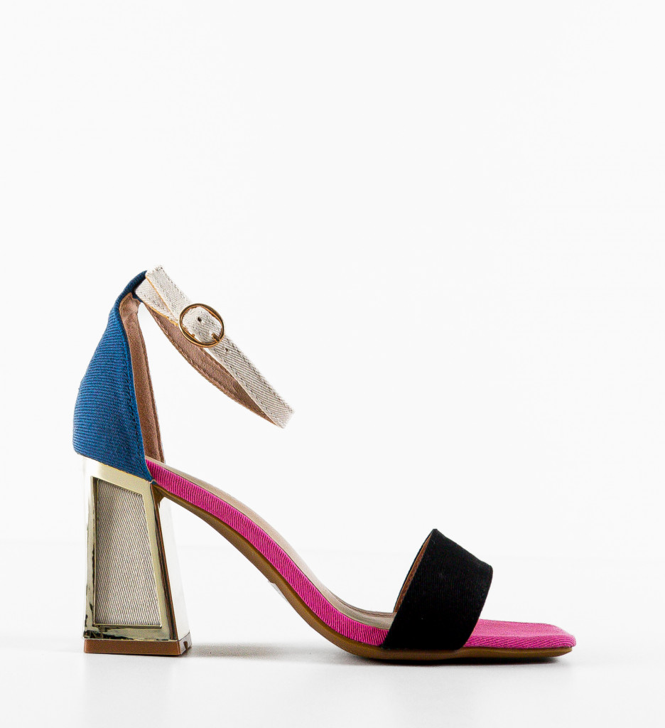 Sandale cu Toc Campo Negre - Stil Feminin - imagine 5
