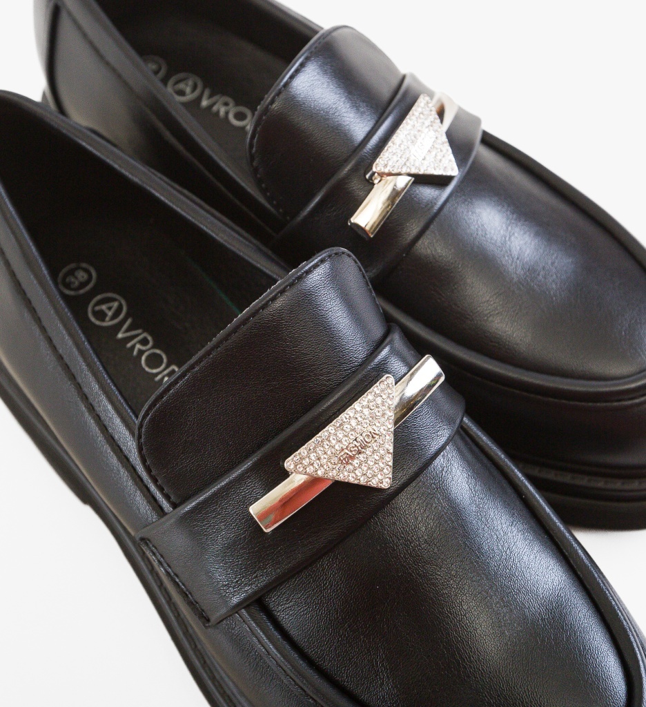 Pantofi Casual Dama Stende Negri Confortabili - imagine 5